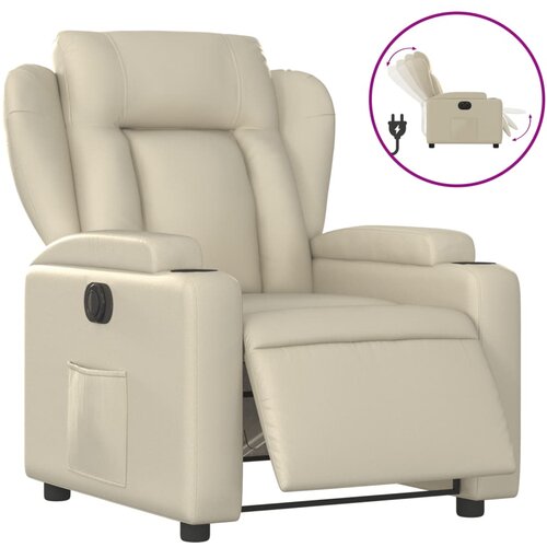 Maison Chic Električni naslanjač - Relax naslanjač krem umetno usnje, (22061458) Slike