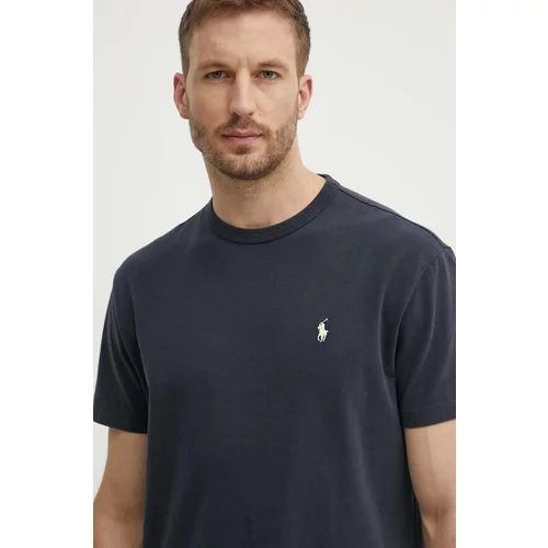 Polo Ralph Lauren Pamučna majica za muškarce, boja: crna, bez uzorka, 710916698