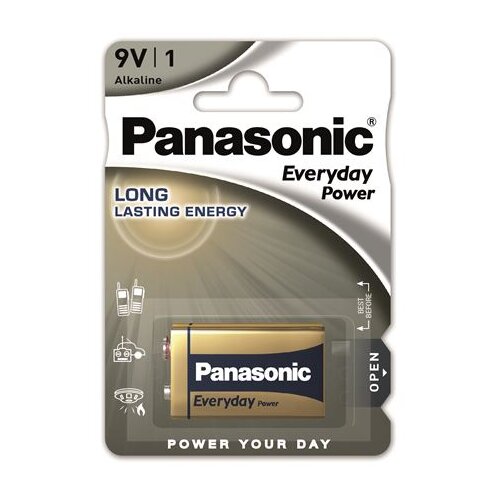 Panasonic Baterije alkalne Everyday 6LF22EPS 1BP 9V Slike