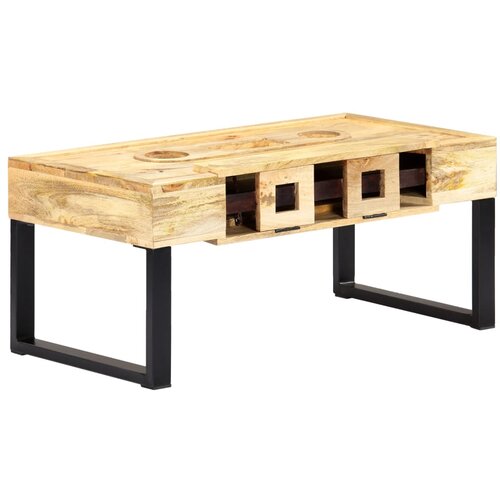 VidaXL Stolić za kavu u stilu kazete 100x52x45 cm masivno drvo manga Slike