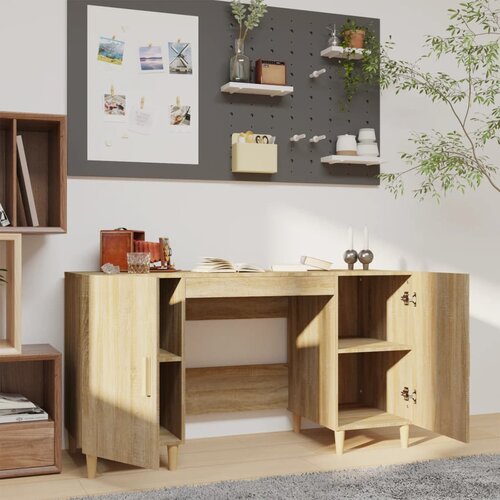  Radni stol boja hrasta sonome 140x50x75 cm konstruirano drvo Slike