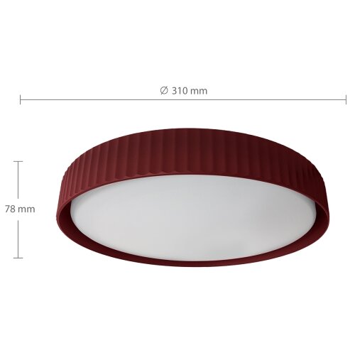  Brilagi - LED stropna svetiljka LUCIA LED/24W/230V, prečnik 31 cm, crvena Slike