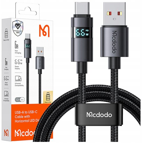 McDodo KABEL Z ZASLONOM USB-C HITRO POLNJENJE USB TIPA C 5A 66W 1M, (5000296022) Cene
