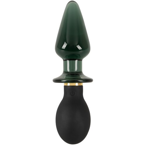 Anos Double-ended Butt Plug with Vibration Black Cene