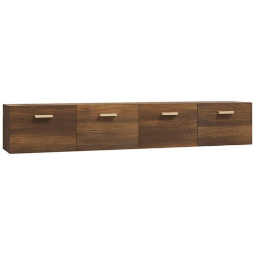 Maison Chic Stenska omarica - Zidna omarica 2 kosa rjav hrast 100x36,5x35 cm inženirski les iu402, (22062904) Slike