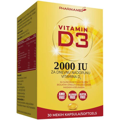 Pharmamed vitamin D3 2000 iu 30 Slike