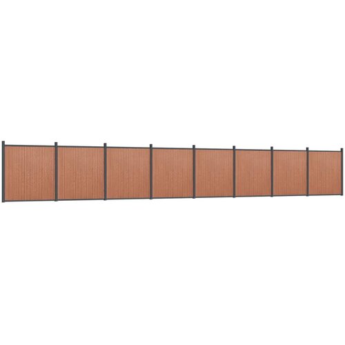 VidaXL Ograjni panel rjav 1391x186 cm WPC, (21122990) Slike