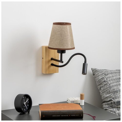  Brilagi - LED zidna lampa NUBILA WOOD 1xE27/25W/230V + LED/3W hrast/braon Cene