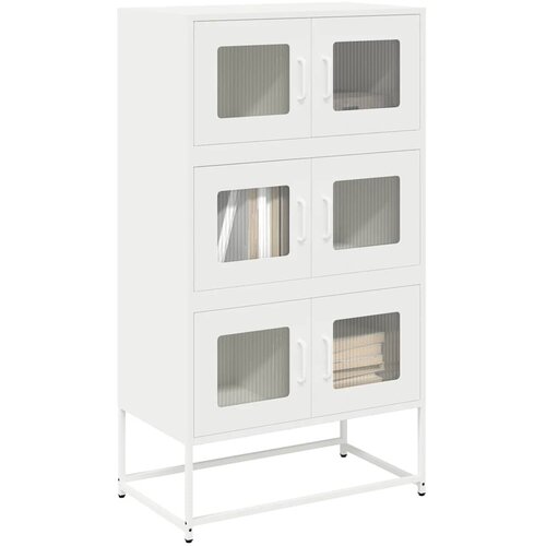 vidaXL Visoka deska Bela 68x39x123 cm Jeklo Cene