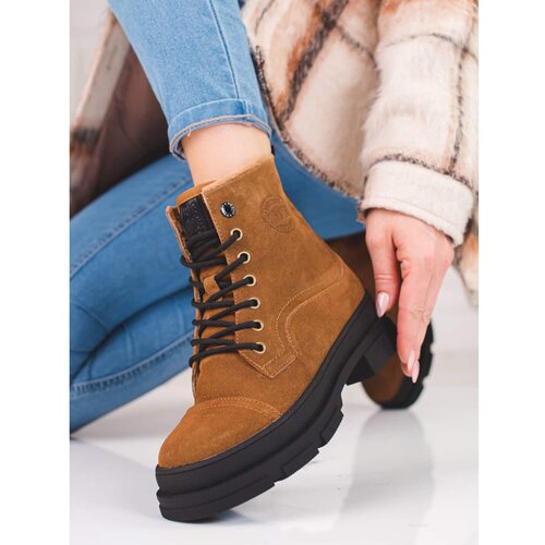 Big Star Women&amp;#039;s leather trappers BIG STAR KK274524 Slike