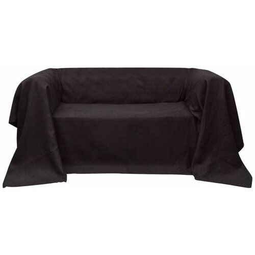 vidaXL Prekrivač za Kauč Mikro-fiber Smeđi 140 x 210 cm Cijene