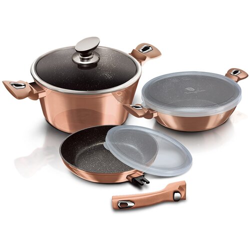 Shumee granitni lončki set 6 elementov berlinger haus metalic line rose gold BH-7051, (21385349) Cene