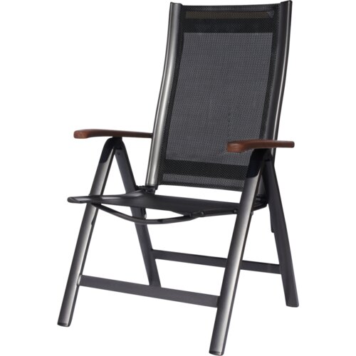 Vrtni ležalniki in počivalniki ASS COMFORT aluminijasti vrtni fotelj – antracit + črna Cene