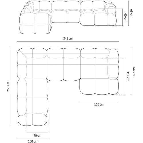 Cosmopolitan Design Zelena bar&amp;scaron;unasti kutna garnitura (s lijevim kutom/u obliku slova &amp;quot;U&amp;quot;) Loretto &amp;ndash; Slike