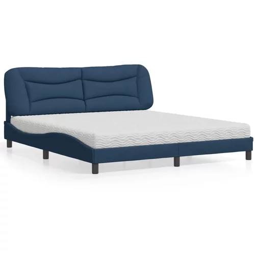  Krevet s madracem plavi 180x200 cm od tkanine