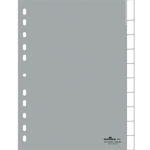 Durable ločilni listi A4 1/10, brez oznak DU644102 Cene