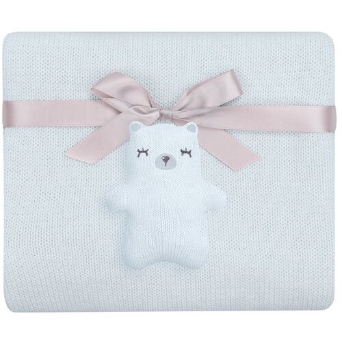 Kikka Boo pleteno baby ćebence 75x100 Bear with me blue ( KKB11051 ) Cene