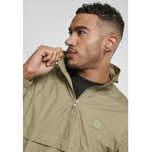 Urban Classics Stand Up Collar Pull Over Jacket Khaki Slike