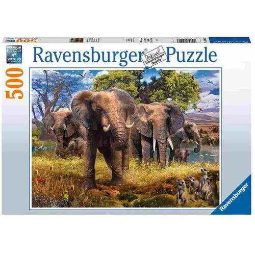 Ravensburger puzzle - Slonovi- 500 delova Slike