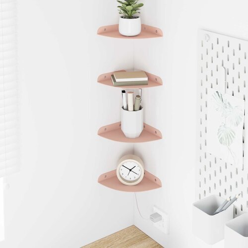  Lebdeća polica s policom 4 pcs Ružičasta 15 x 15 x 2 cm Cijene