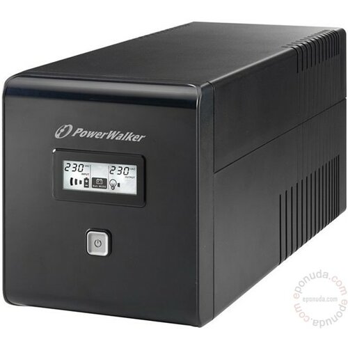 Powerwalker 1000VA/60W,Line interactive RJ11/RJ45 IN/OUT,USB,LCD (VI 1000 LCD ups Slike