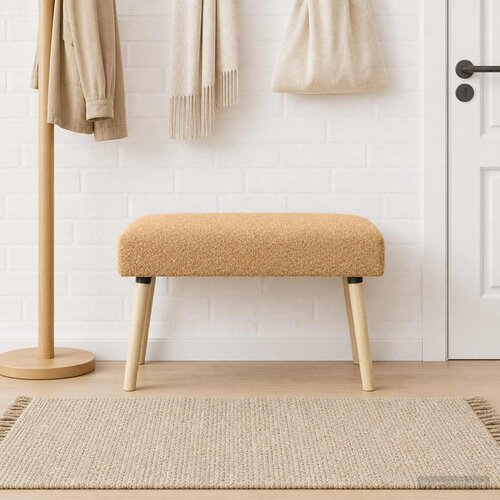  Klupa Jednobojno Bež 80 x 40 x 46 cm Boucl&eacute; Cijene