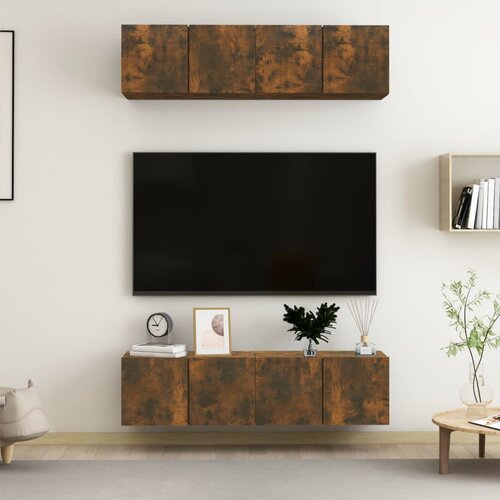  Zidni TV ormarići 4 kom boja hrasta 60 x 30 x 30 cm drveni Cene