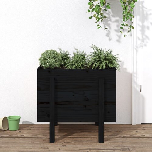 vidaXL Vrtna sadilica crna 62 x 50 x 57 cm od masivne borovine Cijene
