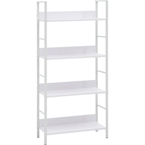 vidaXL Knjižna polica 4-nadstropna bela 60x27,6x124,5 cm iverna pl. Cene