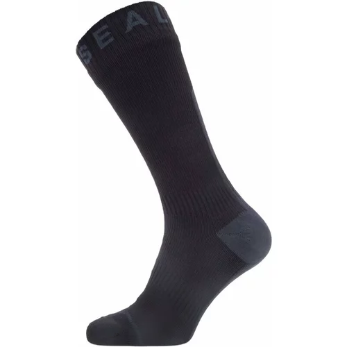 Sealskinz Waterproof All Weather Mid Length Sock with Hydrostop Black/Grey M