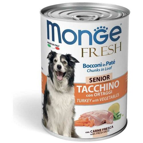 Monge Fresh - konzerva za pse Senior ćuretina i povrće 16x400gr Slike