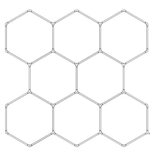  Hexagon LED tube 8 heads light 280W 6500K 2450*2360mm Slike