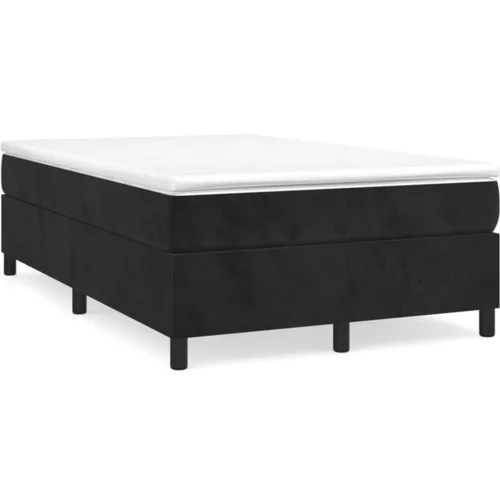  Box spring posteljni okvir črn 120x200 cm žamet