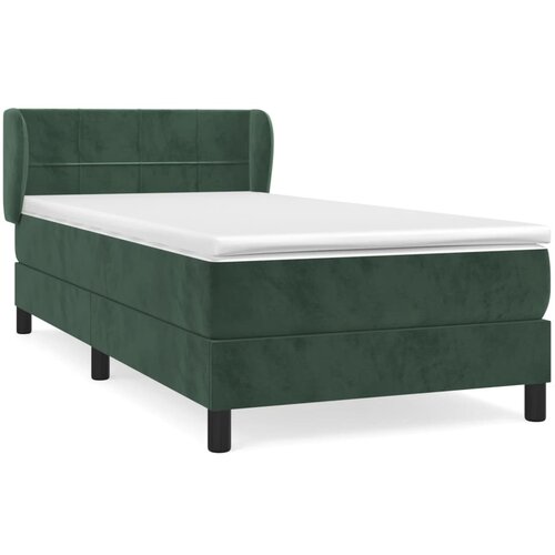 Maison Chic Box spring postelja - Vzmetna postelja z vzmetnico temno zelena 90x200 cm žamet SL1452, (21909564) Slike