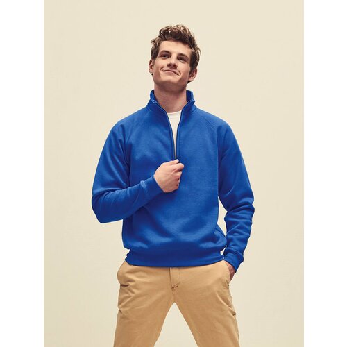 Fruit Of The Loom Blue Men&amp;#039;s Sweatshirt Zip Neck Sweat Slike