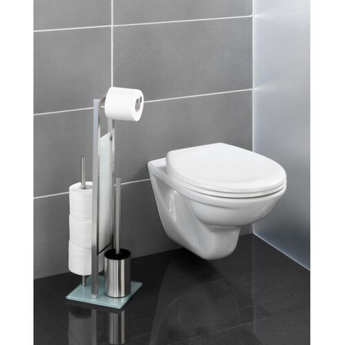 Wenko 21564100 - WC četka RIVALTA 18x70 cm nerđajući čelik/srebrna/bela/crna Slike