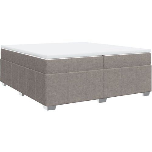vidaXL Box spring postelja z vzmetnico taupe 200x200 cm blago, (21305223) Cene