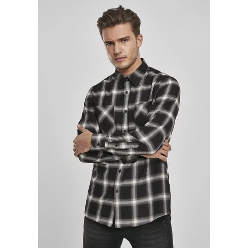 Urban Classics Plus Size Plaid Flannel Shirt 6 black/white