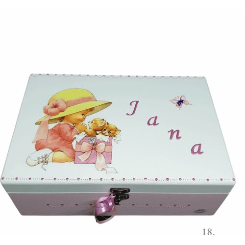 &Scaron;katla spominov personalizirana z imenom - darilo za rojstvo, krst ali rojstni dan otroka - 18. 20x30x10cm - 15455 Cene