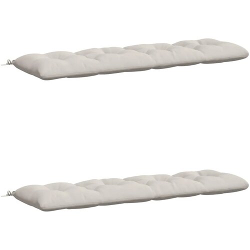  Jastučići za klupe VIANEN 2 kom. 100% poliester Bijela - Bijela 160 x 50 x 12 cm Slike