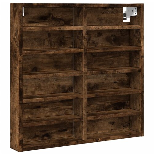 vidaXL Vitrina boja dimljenog hrasta 60x8 5x58 cm drvena - Dimljeni hrast 60 x 8.5 x 58 cm Cene