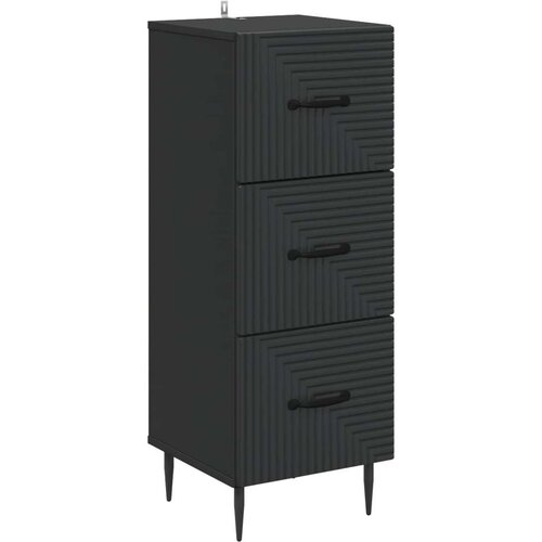  Ormar s ladicama Crna 33 x 34 5 x 89 5 cm Konstruirano drvo - Crna Cene