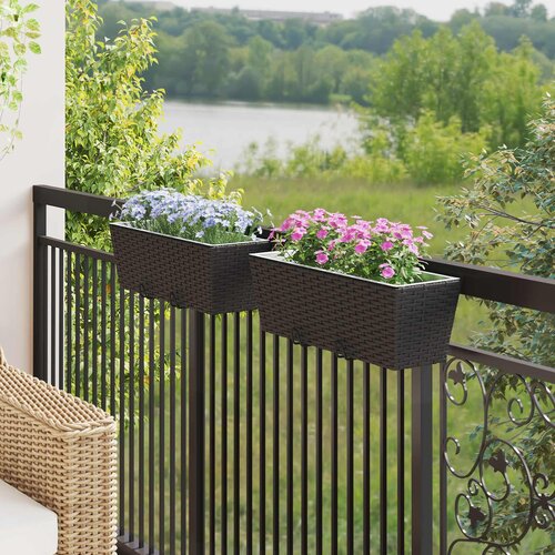  Ograda 2 pcs Crna 50 x 17 x 17 cm Metal Cijene