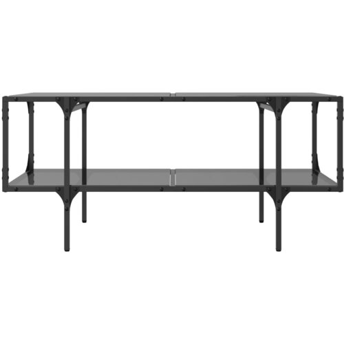  Stolić s prozirnom staklenom povr&amp;scaron;inom 98,5x50x45 cm čelik Prozirna Slike