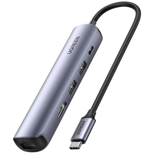 Ugreen HUB / ADAPTER REVODOK CM418 USB-C NA 2X USB, HDMI 4K 30 HZ, RJ45 1GBPS, PD 100W (SIV), (5000062528) Cene