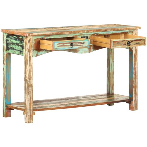  Konzolni stol od masivnog obnovljenog drva 120 x 40 x 75 cm Slike