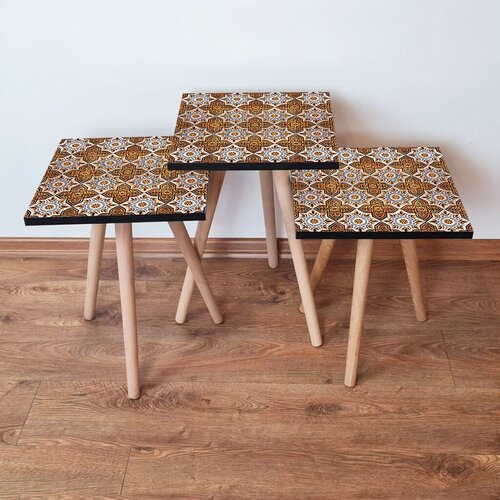 Hanah home set klub stočića 3Shp139, 3 komada, &amp;Scaron;arena Slike