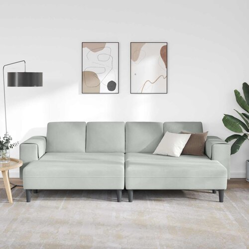 Kauč za dnevni boravak 3 pcs Svijetlo siva 250 x 188 x 76 cm Slike