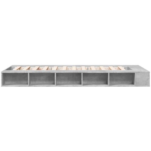 VidaXL Okvir kreveta boja betona 75x190 cm od konstruiranog drva Slike