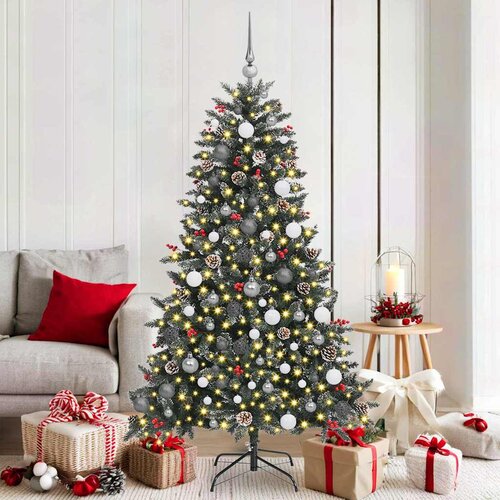 vidaXL Umestno božično drevo med 300 LED Zelena 99 x 99 x 180 cm Cene